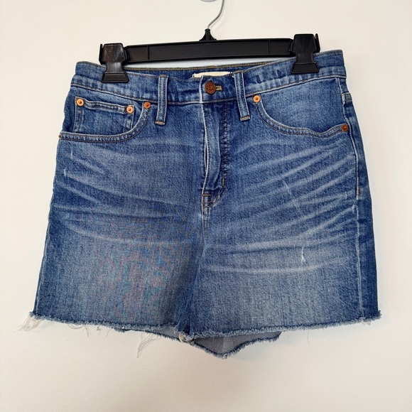 Madewell Pants - Madewell Curvy High-Rise Denim Shorts Blue Canterdale Wash Jeans Sz 27